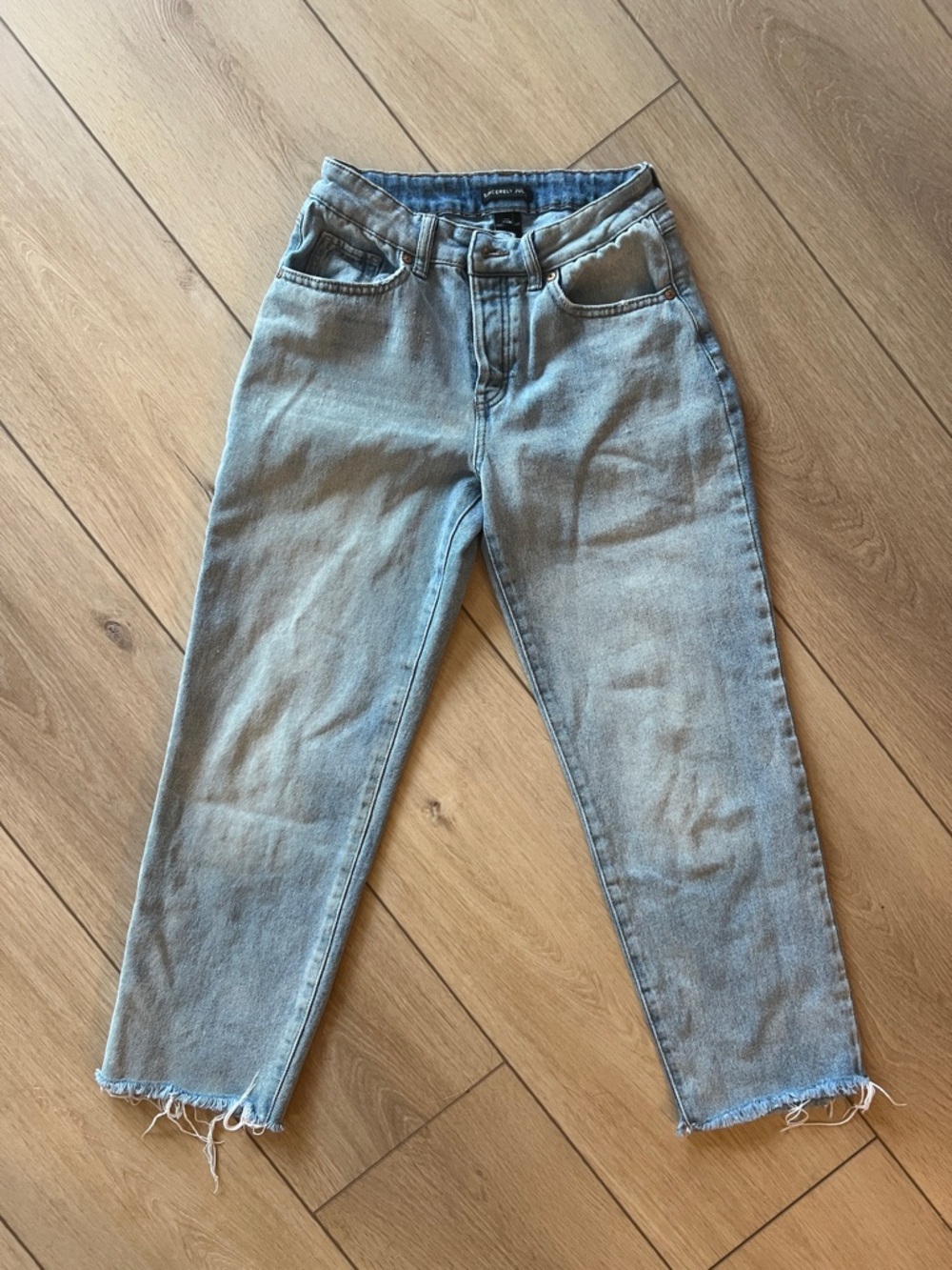 Light Wash High-Rise Straight Leg Jeans